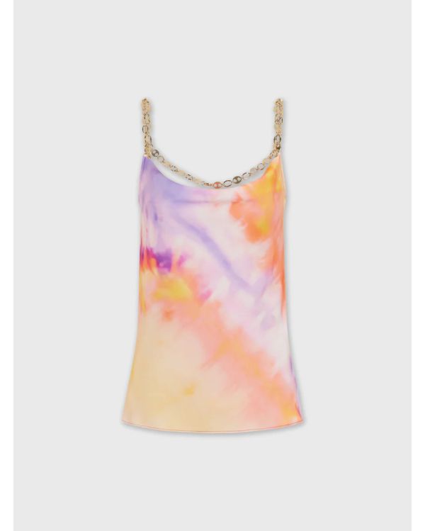 HAUT DEBARDEUR TIE AND DYE ORANGE
