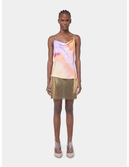 HAUT DEBARDEUR TIE AND DYE ORANGE