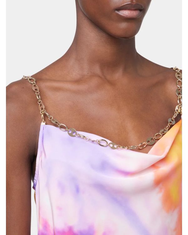 TOP DEBARDEUR TIE AND DYE ORANGE
