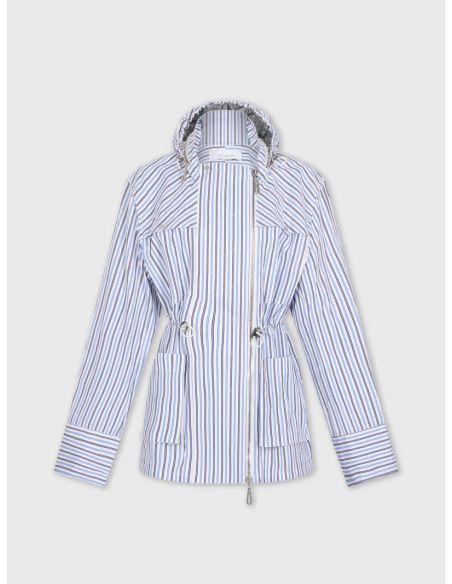 PARKA STRIPES WHITE AND BLUE
