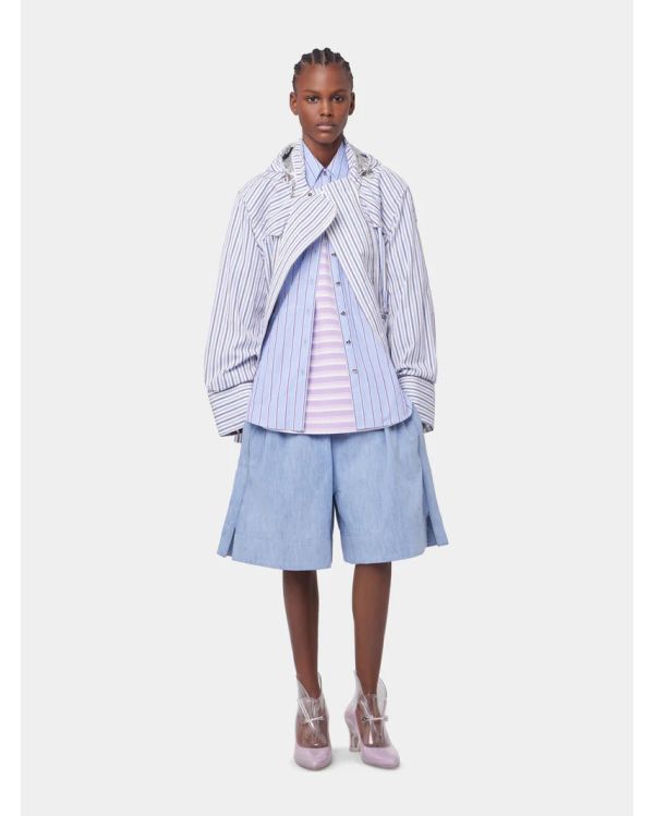 PARKA STRIPES BLANC ET BLEU 2