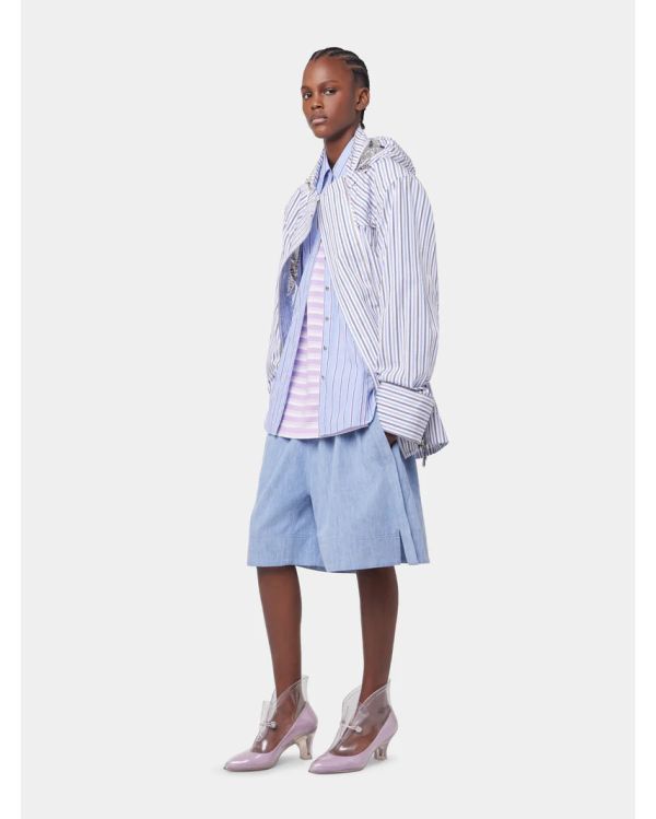 PARKA STRIPES BLANC ET BLEU