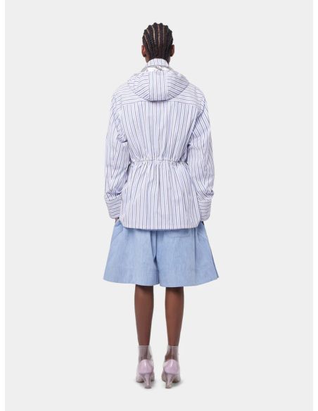 PARKA STRIPES BLANC ET BLEU