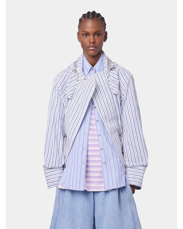 PARKA STRIPES WHITE AND BLUE