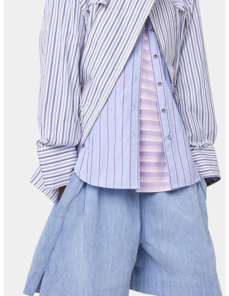 PARKA STRIPES BLANC ET BLEU