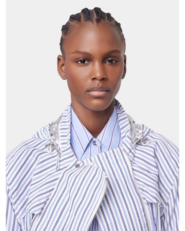 PARKA STRIPES BLANC ET BLEU