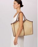 TOTE BAG MEDIUM SQUARE SHAPED AVOINE CHÂTAIGNE