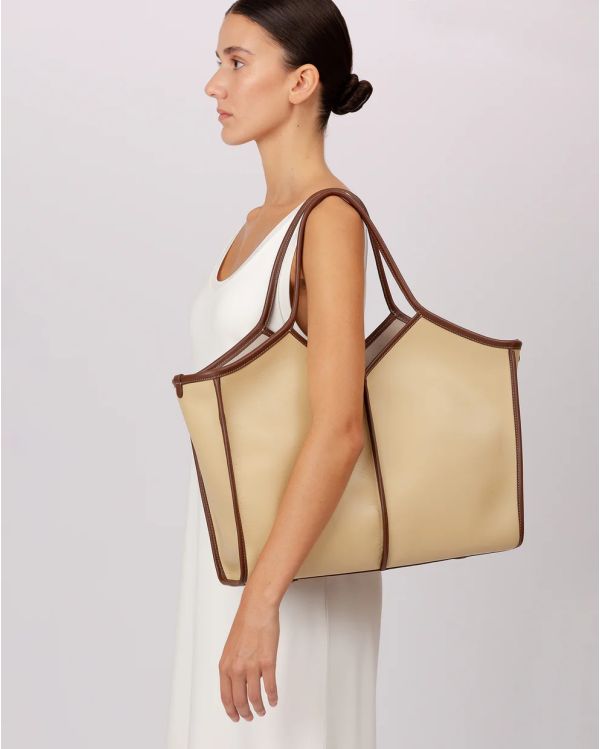 TOTE BAG MEDIUM SQUARE SHAPED AVOINE CHÂTAIGNE 2
