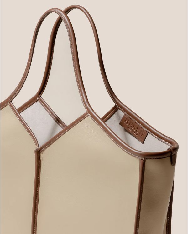 TOTE BAG MEDIUM SQUARE SHAPED AVOINE CHÂTAIGNE
