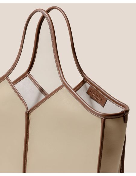 TOTE BAG MEDIUM SQUARE SHAPED AVOINE CHÂTAIGNE