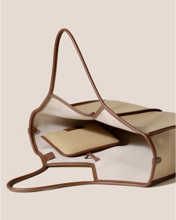 TOTE BAG MEDIUM SQUARE SHAPED AVOINE CHÂTAIGNE
