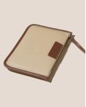 MEDIUM SQUARE SHAPED TOTE BAG OAT CHESTNUT