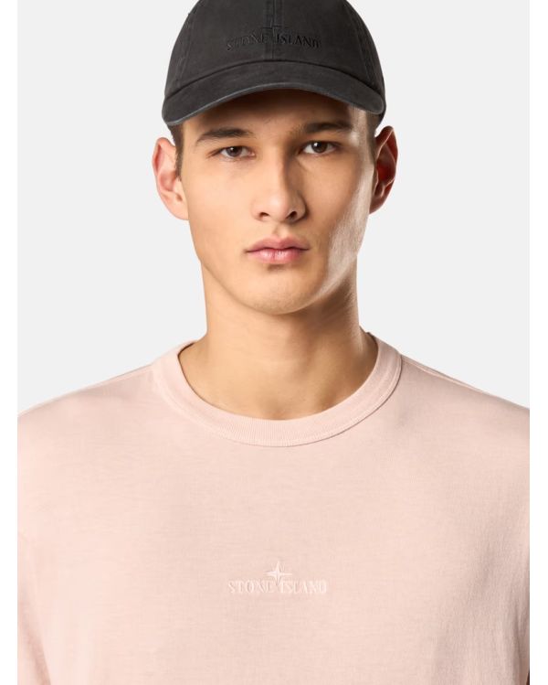 TSHIRT 2100025 LOGO BRODÉ ROSE ANTIQUE