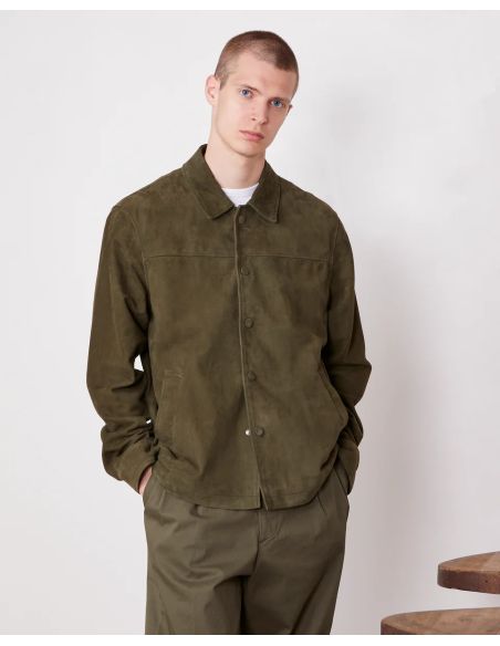 SILAS OLIVE OVERSHIRT