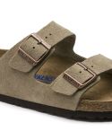 SANDALES ARIZONA LIT DE PIED SOUPLE TAUPE