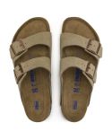 SANDALES ARIZONA LIT DE PIED SOUPLE TAUPE