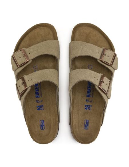 SANDALES ARIZONA LIT DE PIED SOUPLE TAUPE