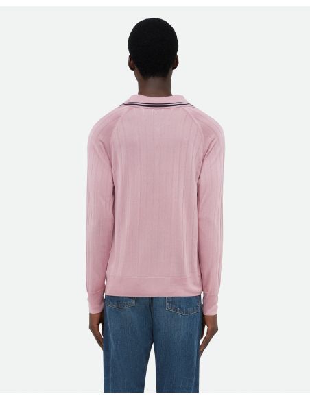 PINK AND BLUE ROOTS POLO SHIRT