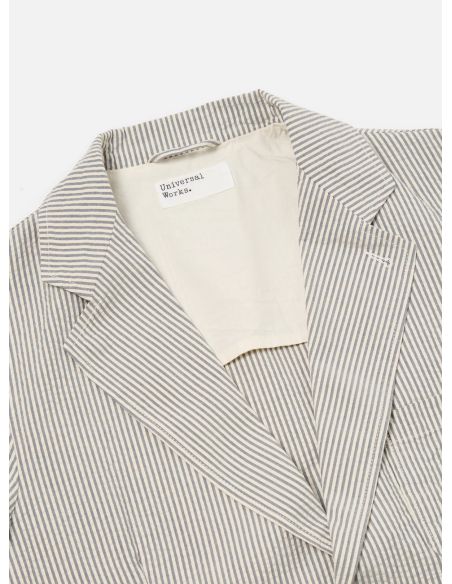 VESTE DEUX BOUTON A RAYURE GRIS DERBY