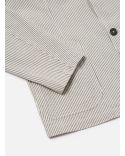 TWO BUTTON GREY STRIPED DERBY JACKET