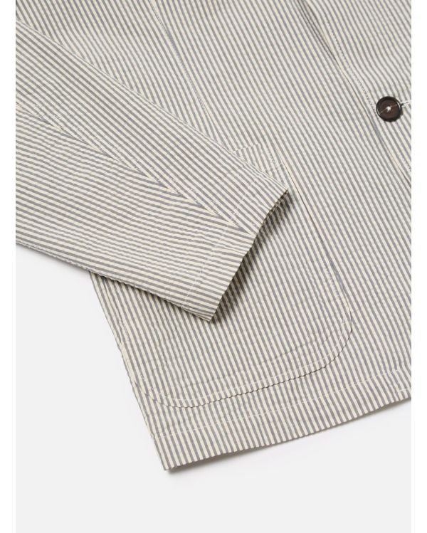 VESTE DEUX BOUTON A RAYURE GRIS DERBY