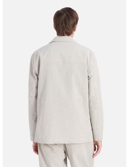 VESTE DEUX BOUTON A RAYURE GRIS DERBY