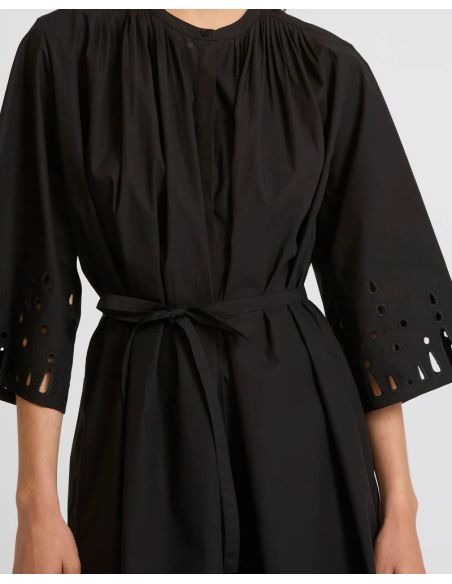 ROBE 110CM POPELINE DE COTON UNI BLACK