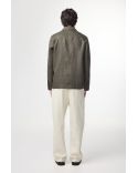 CROCODILE GREEN LINEN OVERSHIRT