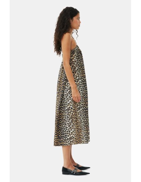ROBE LEOPARD MIDI STRAP 