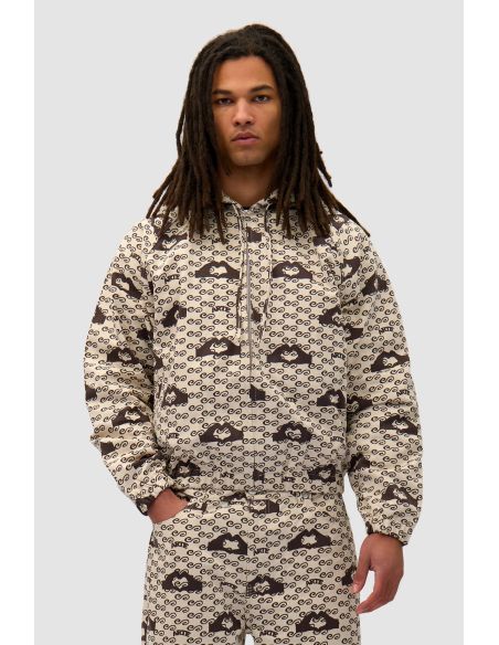 CREAM HEART PRINTED JACKET