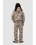 CREAM HEART PRINTED JACKET