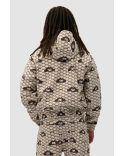 VESTE IMPRIMÉE EN FORME DE COEUR CRÈME