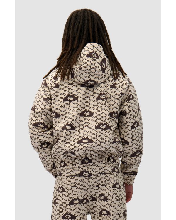 VESTE IMPRIMÉE EN FORME DE COEUR CRÈME