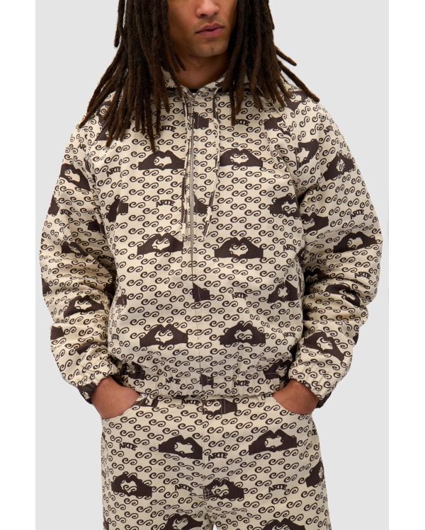 VESTE IMPRIMÉE EN FORME DE COEUR CRÈME