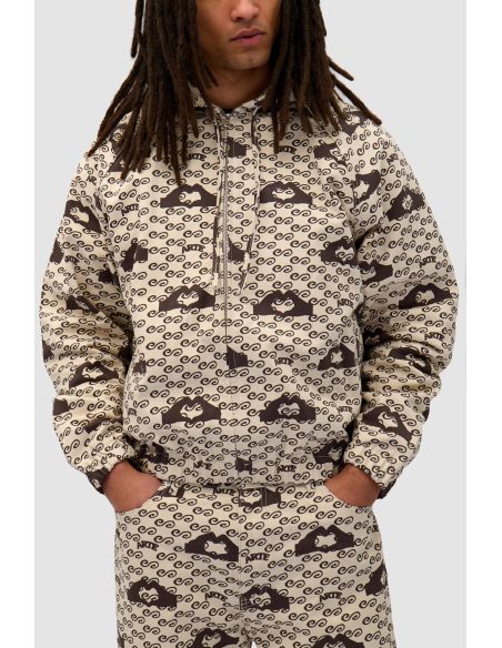 VESTE IMPRIMÉE EN FORME DE COEUR CRÈME