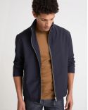 DARK BLUE WATERPROOF JERSEY JACKET