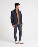 DARK BLUE WATERPROOF JERSEY JACKET