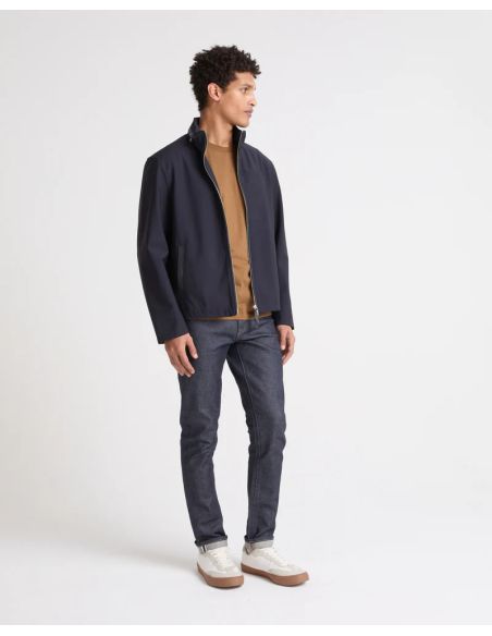 DARK BLUE WATERPROOF JERSEY JACKET