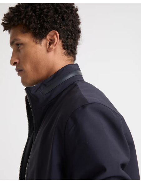 DARK BLUE WATERPROOF JERSEY JACKET