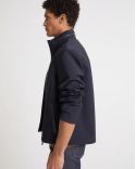 VESTE IMPERMÉABLE EN JERSEY BLEU FONCÉ
