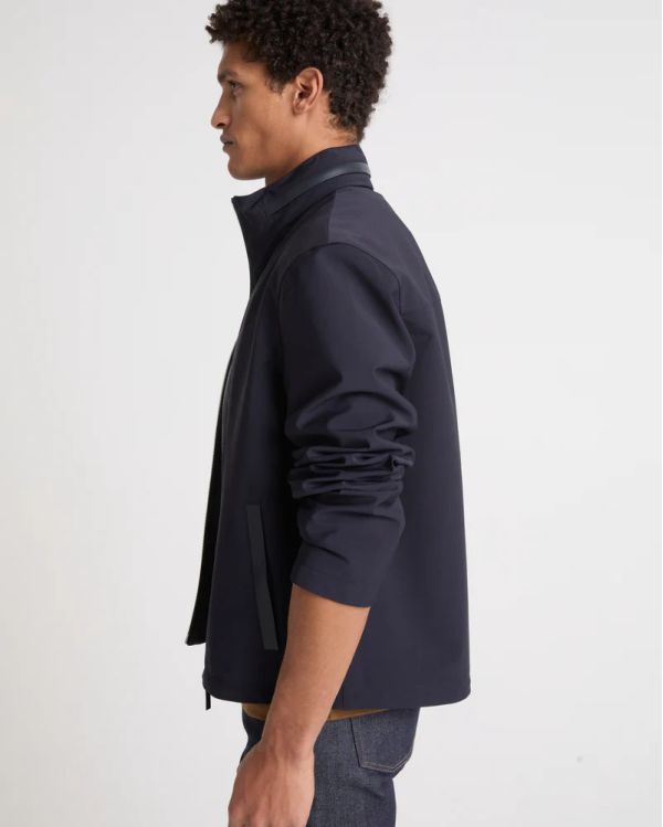 DARK BLUE WATERPROOF JERSEY JACKET