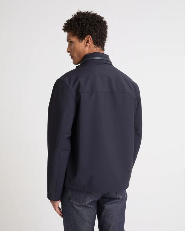 VESTE IMPERMÉABLE EN JERSEY BLEU FONCÉ