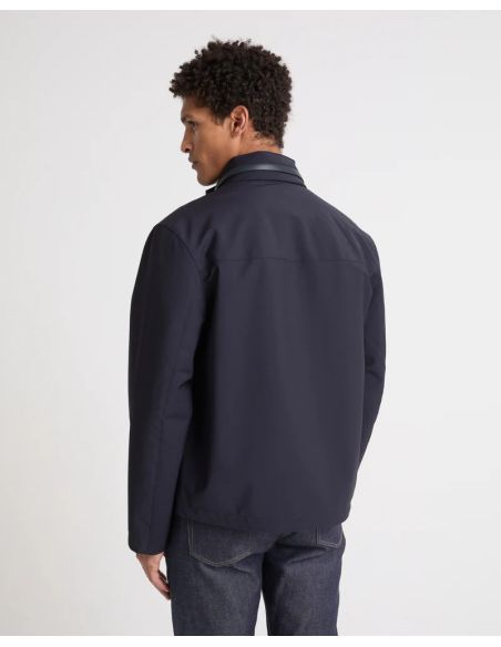 VESTE IMPERMÉABLE EN JERSEY BLEU FONCÉ
