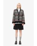 CARDIGAN STRIPE BOXY PHANTOM