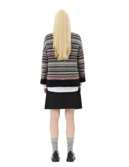 CARDIGAN STRIPE BOXY PHANTOM