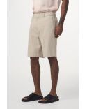 SHORT BILLIE EN LIN MÉLANGÉ OATMEAL
