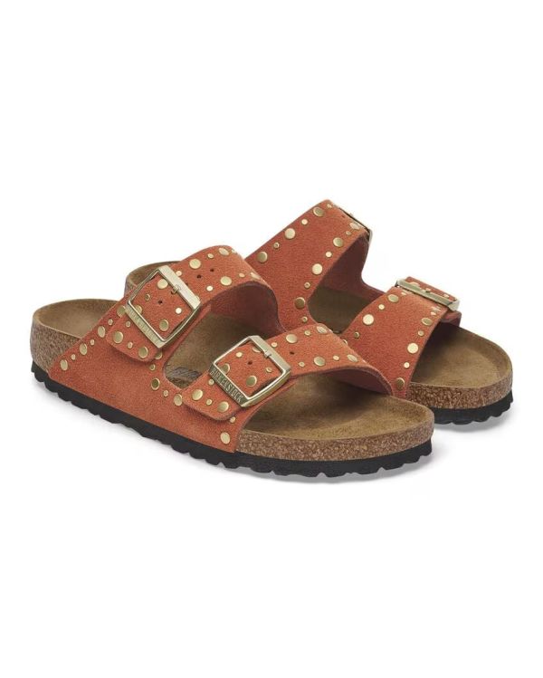 ARIZONA RIVET LEVE DARK RUST SANDALS