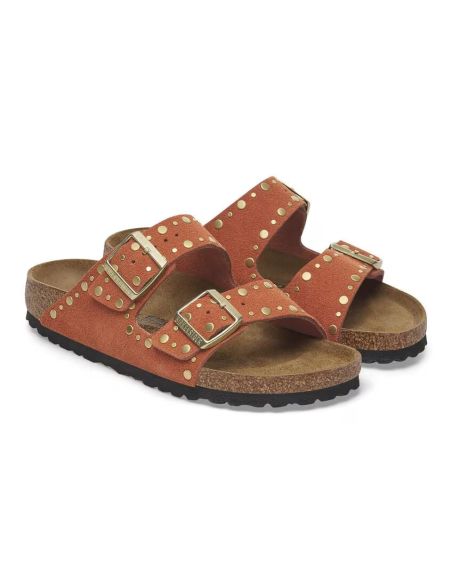 SANDALES ARIZONA RIVET LEVE ROUILLE FONCÉE