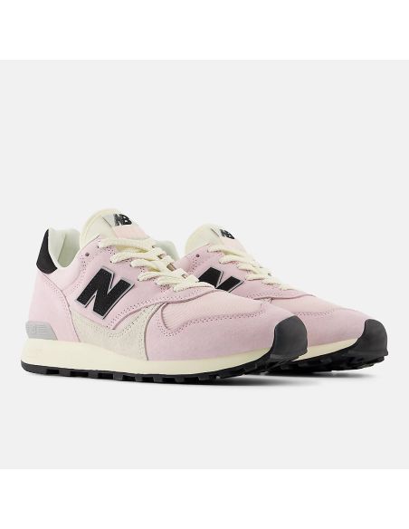 SNEAKERS U475 PINK SUGAR BLACK AND LINEN