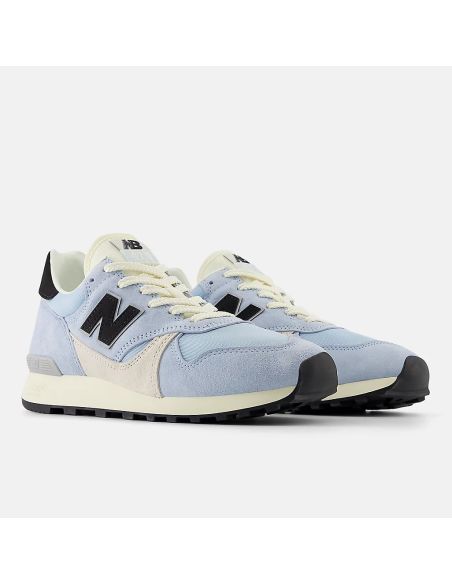 SNEAKERS U475 LIGHT CHROME BLUE BLACK ET LINEN